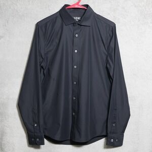 Rhone Shirt Mens Small Black Long Sleeve Performance Stretch Dress Button Up